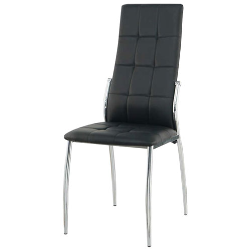 Orion Contemporary Fabric Dining Chair - Set of 4 - Black/Silver