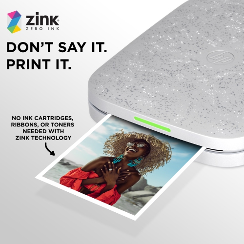 HP Sprocket 3.5 x 4.25” Zink Sticky-Backed Photo Paper, Instant Print 50 Photo Paper Sheets