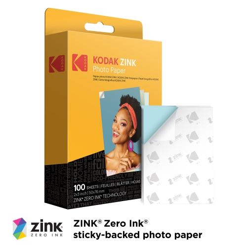 Kodak 2"x3" Premium Zink Photo Paper, Instant Print 100 Photo Printing Paper Sheets