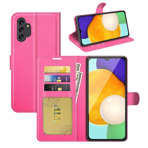 [CS] Samsung Galaxy A14 5G Case, Magnetic Leather Folio Wallet Flip Case Cover with Card Slot, Hot Pink