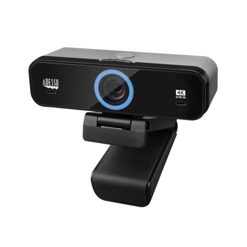 ADESSO TECHNOLOGY 30 fps Fixed Focus 4K Ultra HD Webcam with Dual Microphones