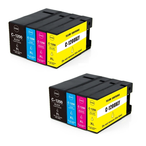 axGear Canon PGI-1200XL Compatible Ink Cartridge 2 Combo High Yield BK/C/M/Y MAXIFY MB2020, MB2120