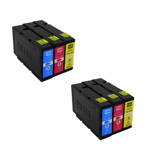 axGear Canon PGI-1200XL Compatible Ink Cartridge High Yield 2Cyan 2Magenta 2Yellow MAXIFY MB2020, MB2120