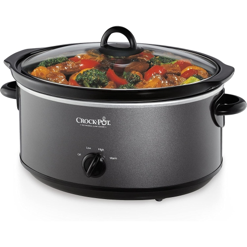 Crock-Pot 7 QT Large Capacity Design to shine Versatile Food Slow Cooker, Home Cooking Kitchen Appliance, Charcoal