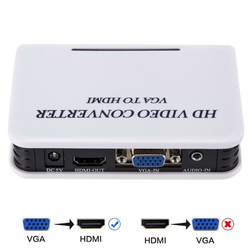 VGA to HDMI 1080p Output HD USB Audio Tv/av/hdtv Video Cable Converter Adapter