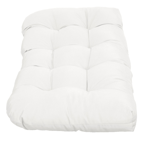 Outsunny Set of 2 Patio Bench Replacement Cushions, 2 Seater Outdoor Loveseat Cushion Seat Pad, 43" x 19" x 3", Cream White