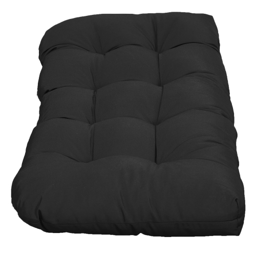 Outsunny – Ensemble de 2 coussins de rechange pour banc de terrasse, coussin de siège pour causeuse d'extérieur à 2 places, 43 x 19 x 3 po, noir
