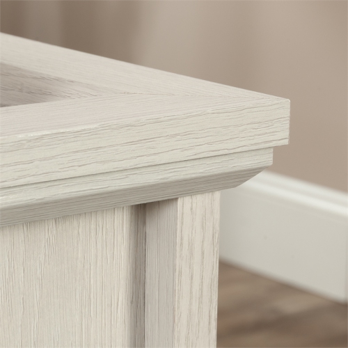 Sauder Larkin Ledge Engineered Wood L-Desk in Glacier Oak Finish