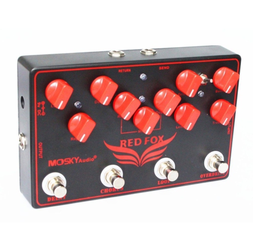 Mosky MP-54 Red Fox Analog Multi Effect Pedal Overdrive, Chorus, Delay, FX Loop