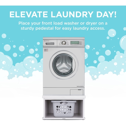 Ivation - Caisson de buanderie en bois pour laveuse et sécheuse, conçu pour convenir à toutes les machines