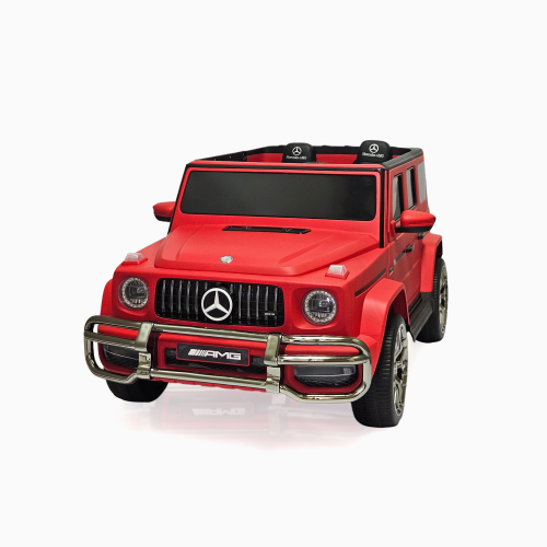 Voiture jouet porteur électrique 2 places Mercedes Benz série G de  24 V KidsVIP, roues en caoutchouc et télécommande, rouge mat