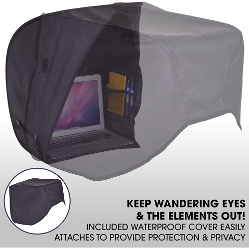 RitzGear Laptop Sun Shade for 17” Computer, Tablet & Smartphone, Portable Anti-Glare Screen