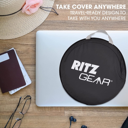 RitzGear Laptop Sun Shade for 17” Computer, Tablet & Smartphone, Portable Anti-Glare Screen