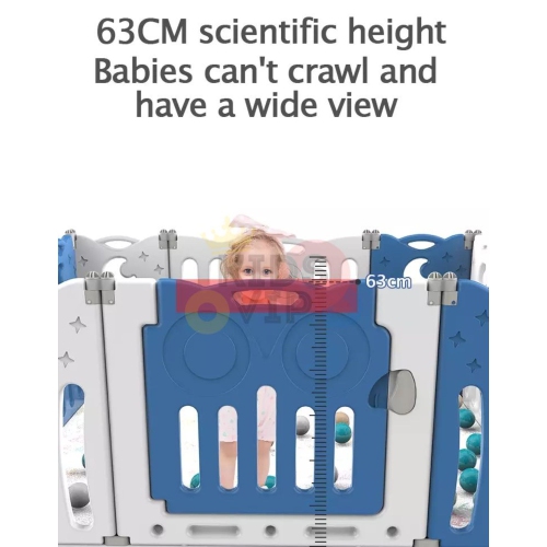 KidsVIP Baby Playpen, Kids 20 Panel Foldable Activity Center Portable Play Yard Baby Gates Infant Safety Fence Enclosure for Indoor/ Outdoor w/