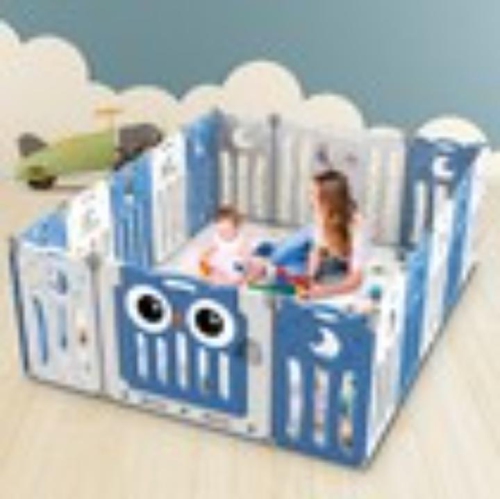 KidsVIP Baby Playpen, Kids 20 Panel Foldable Activity Center Portable Play Yard Baby Gates Infant Safety Fence Enclosure for Indoor/ Outdoor w/