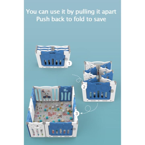 KidsVIP Baby Playpen, Kids 20 Panel Foldable Activity Center Portable Play Yard Baby Gates Infant Safety Fence Enclosure for Indoor/ Outdoor w/