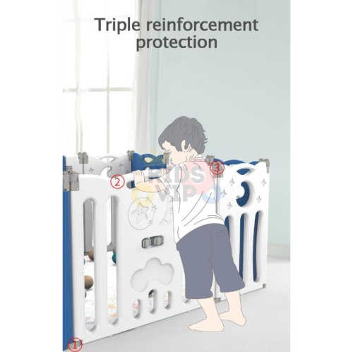 KidsVIP Baby Playpen, Kids 16 Panel Foldable Activity Center Portable Play Yard Baby Gates Infant Safety Fence Enclosure for Indoor/ Outdoor w/