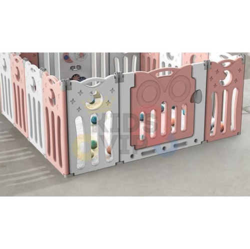 KidsVIP Baby Playpen, Kids 16 Panel Foldable Activity Center Portable Play Yard Baby Gates Infant Safety Fence Enclosure for Indoor/ Outdoor w/