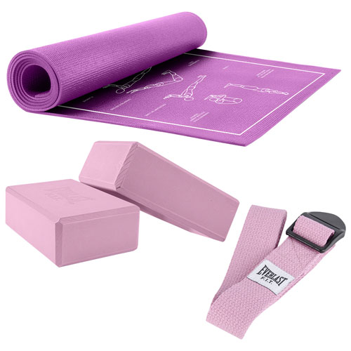 Complete Luxury Yoga Kit, Strap, Mat, Block
