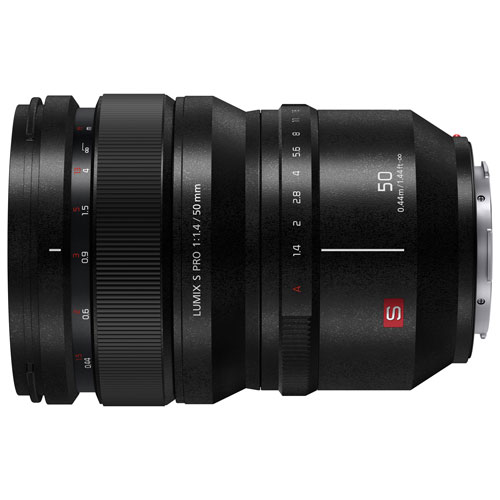 Objectif à focale fixe OIS LUMIX S Pro 50 mm f/1,4 de Panasonic - Noir