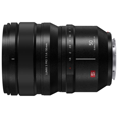 Objectif à focale fixe OIS LUMIX S Pro 50 mm f/1,4 de Panasonic - Noir