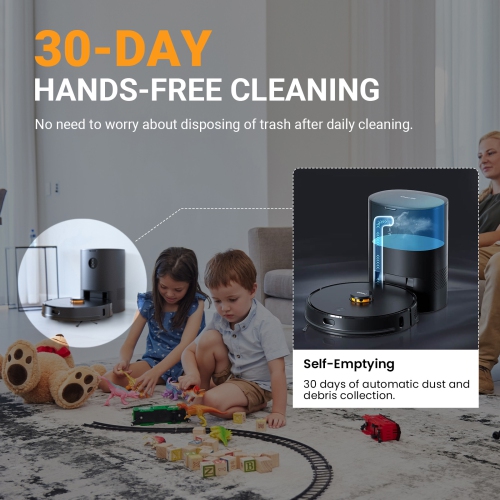 IMOU Robot Vacuum Cleaner with Auto Dirt Disposal, Self-Charging with Lidar Navigation Smart Mapping, WiFi, APP Control
