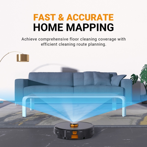 IMOU Robot Vacuum Cleaner with Auto Dirt Disposal, Self-Charging with Lidar Navigation Smart Mapping, WiFi, APP Control