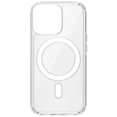Étui rigide ajusté antichoc d'Adreama avec MagSafe pour iPhone 14 Pro - Transparent