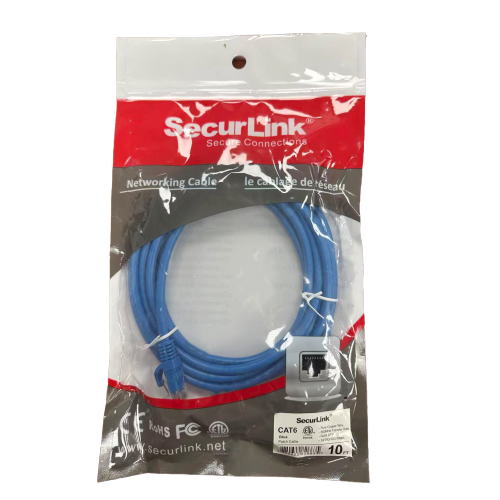 SECURLINK  Seucrlink Cat6 Network Cable 10Ft In Blue
