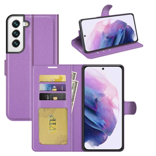 CSMART  [Cs] Samsung Galaxy S23 Case, Magnetic Leather Folio Wallet Flip Case Cover With Card Slot In Purple