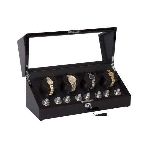 Mele and Co Nolan Glass Top Watch Jewelry Box