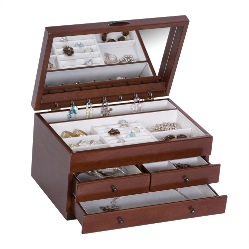 Mele and Co Fairhaven Wooden Jewelry Box