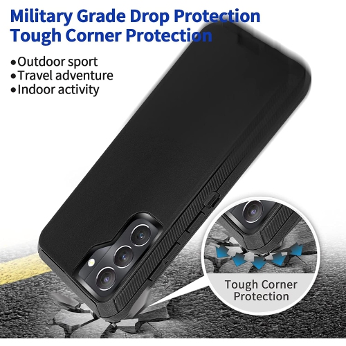 【CSmart】 Triple 3 Layers Shockproof Heavy Duty Defender Hard Case for Samsung Galaxy S23 Plus, Teal