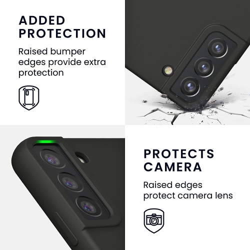 【CSmart】 Étui Coque arrière souple en gelée de silicone TPU mince pour Samsung Galaxy S23, noir