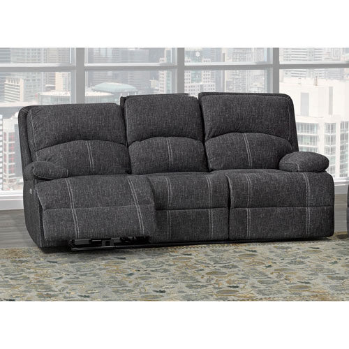 Houston Fabric Reclining Sofa - Grey