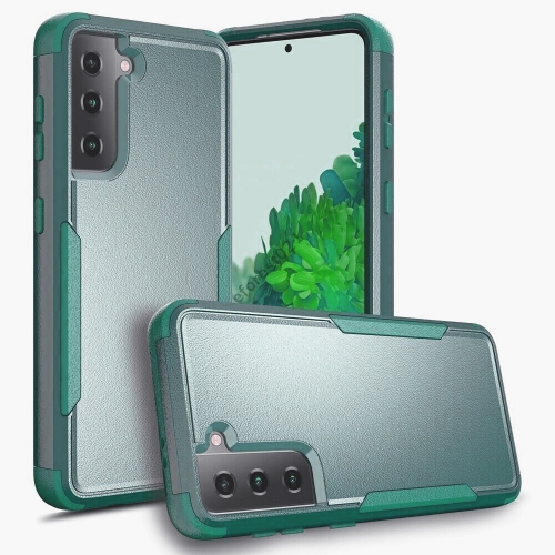 【CSmart】 Étui Coque rigide pour pare-chocs en caoutchouc résistant à deux couches pour Samsung Galaxy S23, vert
