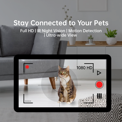 Wenhome Smart 5L Pet Feeder: HD Camera, 2-way Voice, WiFi Enabled Cat Dog Feeder, Health Record, Record Sharing, Low Volume Alarm, Anti-clogging,