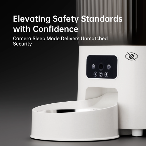 Wenhome Smart 5L Pet Feeder: HD Camera, 2-way Voice, WiFi Enabled Cat Dog Feeder, Health Record, Record Sharing, Low Volume Alarm, Anti-clogging,