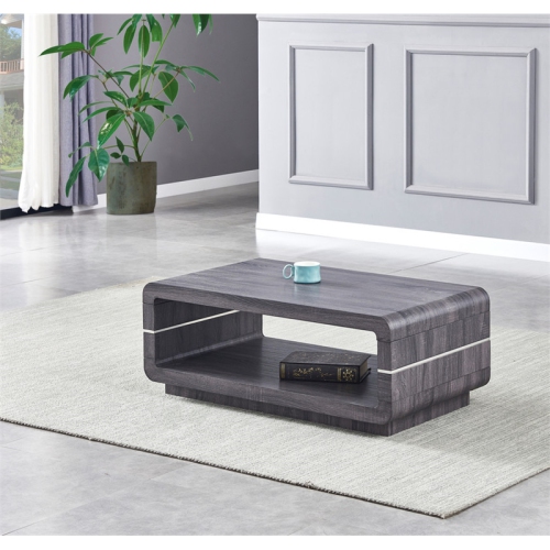 Table basse moderne en bois de noyer