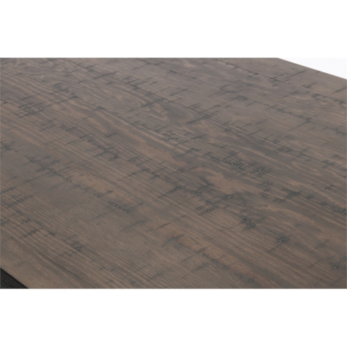 Rustic Light Brown Wood Bar Cart with Metal Frame and Wheel Locks