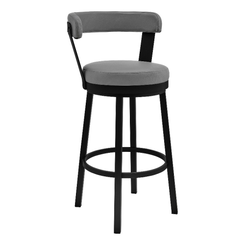 ARMEN LIVING  Bryant 26 In Counter Height Swivel Bar Stool In Gray In Black