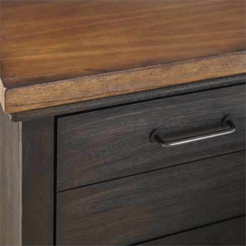 Bear Creek Chocolate and Honey Brown Wood Two-Drawer Nightstand