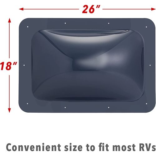 Hike Crew RV Skylight, Universal Skylight Window Replacement Cover - Smoked Lid