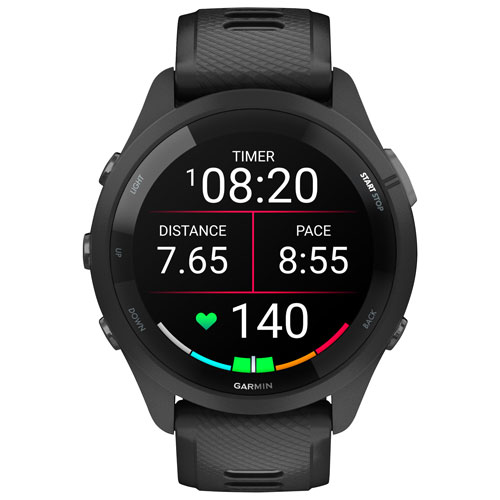 Garmin Forerunner 265 46mm GPS Watch with Heart Rate Monitor - Black/Powder Grey