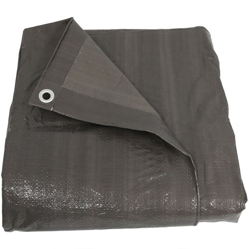 SUNNYDAZE DECOR  Sunnydaze Polyethylene Multi-Purpose Tarp - Dark - 8 Ft X 10 Ft In Gray