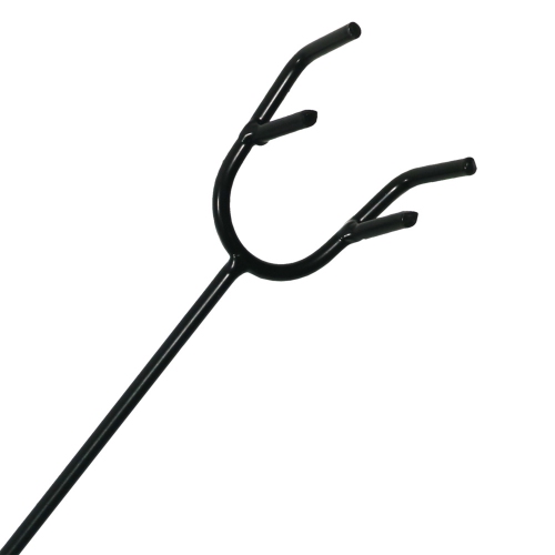 Sunnydaze – tisonnier extérieur en acier 26 po avec crochet et poignée en bois