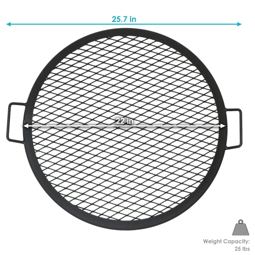 Barbecue de cuisson rond en acier avec poignée X-Mark 22 po de Sunnydaze