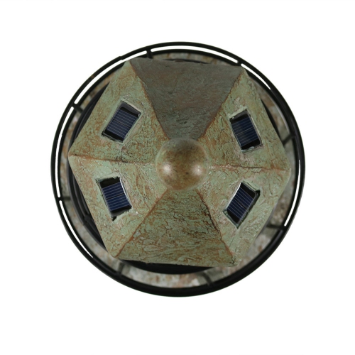 Sunnydaze 35 in Resin and Stone Solar LED Lighthouse Nautical Statue