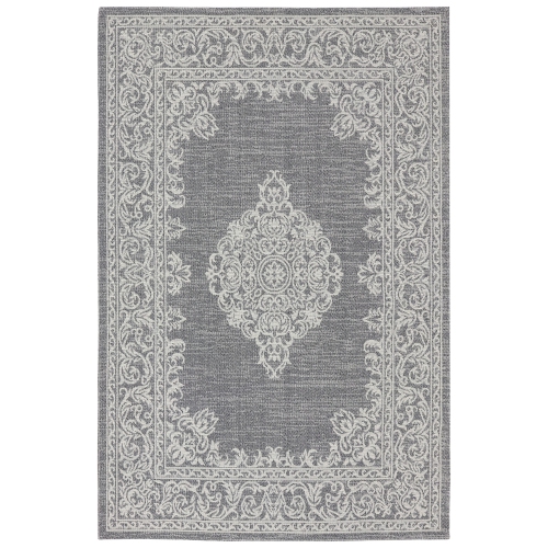 SUNNYDAZE DECOR  Sunnydaze Parisian Paradise Indoor Area Rug - Ash - 5 Ft X 7 Ft