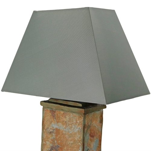 Sunnydaze 24 in Indoor/Outdoor Natural Slate Neutral Table Lamp - Set of 2